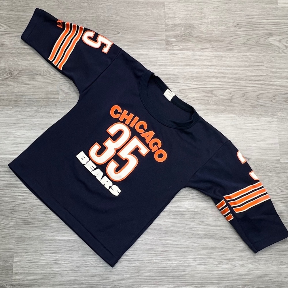 Vintage Kids Chicago Bears Jersey Number 35 Hutch Navy Orange‎ Small Football